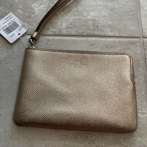 Coach Gold Wristlet